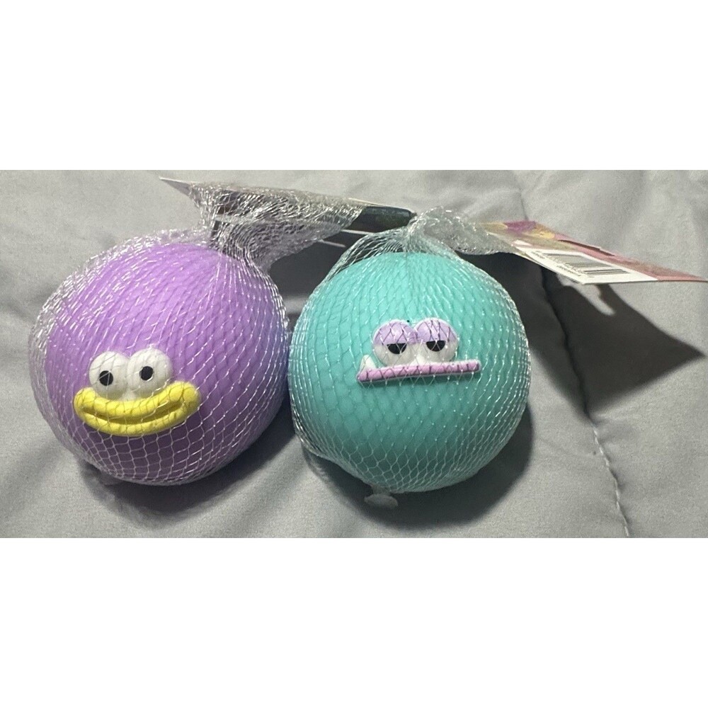 Orb Curiosities Funny Face Balls Squishy Toy (Purple, Teal) Viral  - Set Of 2